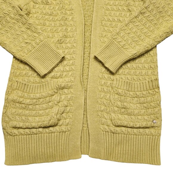 Fat Face Open Front Knit Cardigan Size 6 Yellowish Green - Picture 5 of 11